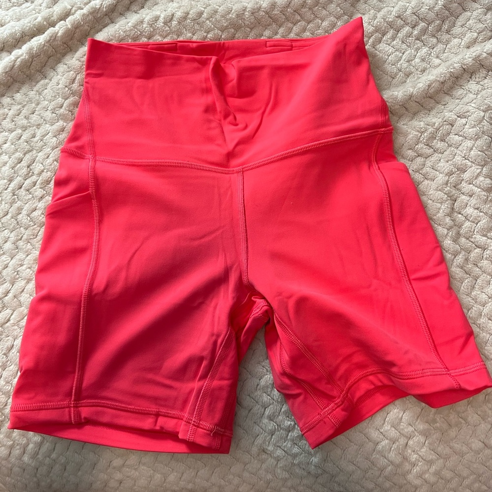 Lululemon 6” Biker Shorts - Hot Pink